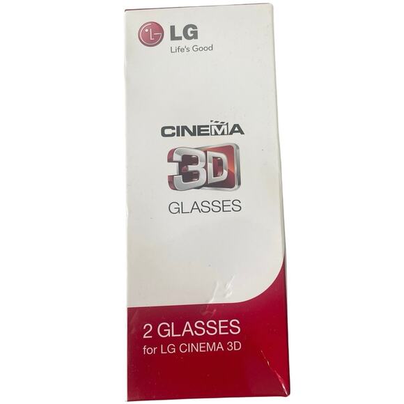 LG AG-F310 Cinema 3D Glasses Black Authentic Great for Home Theater NEW - Picture 1 of 3